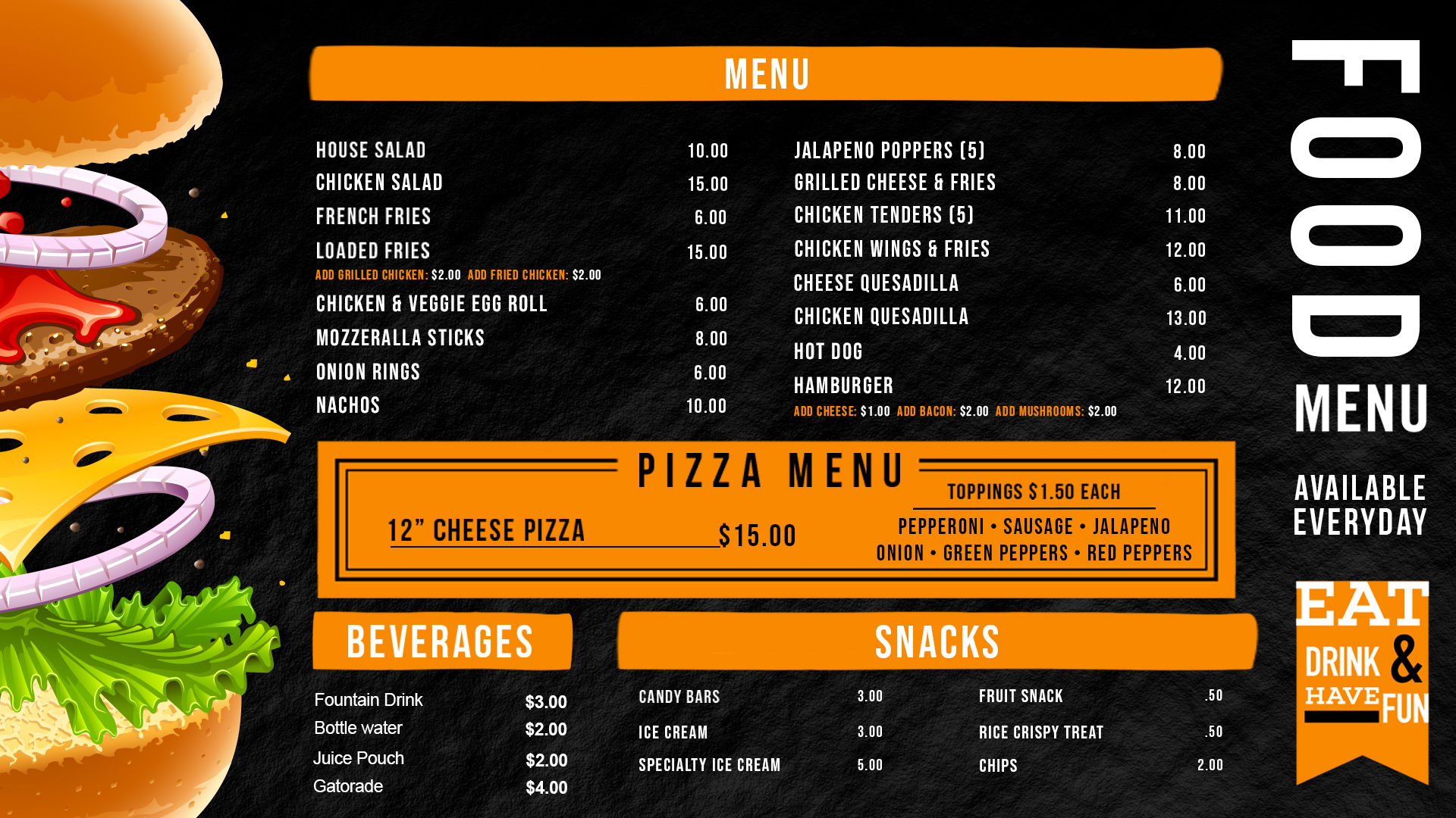 Food pricing screen Updated June2024